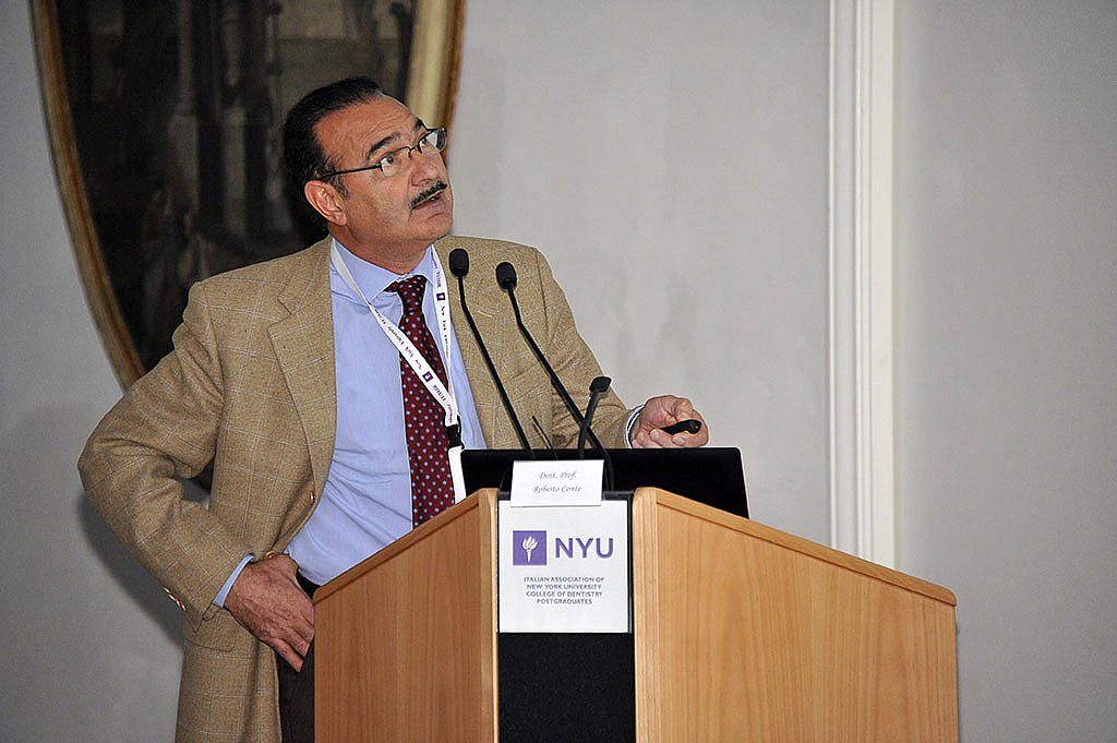 Presentazione Lezione eseguita NYU Dott. Roberto Conte durante una Lezione Della New York University di Soluzione chirurgica fissa delle gravi atrofie mascellari, con impianti Zigomatici e Pterigoidei.